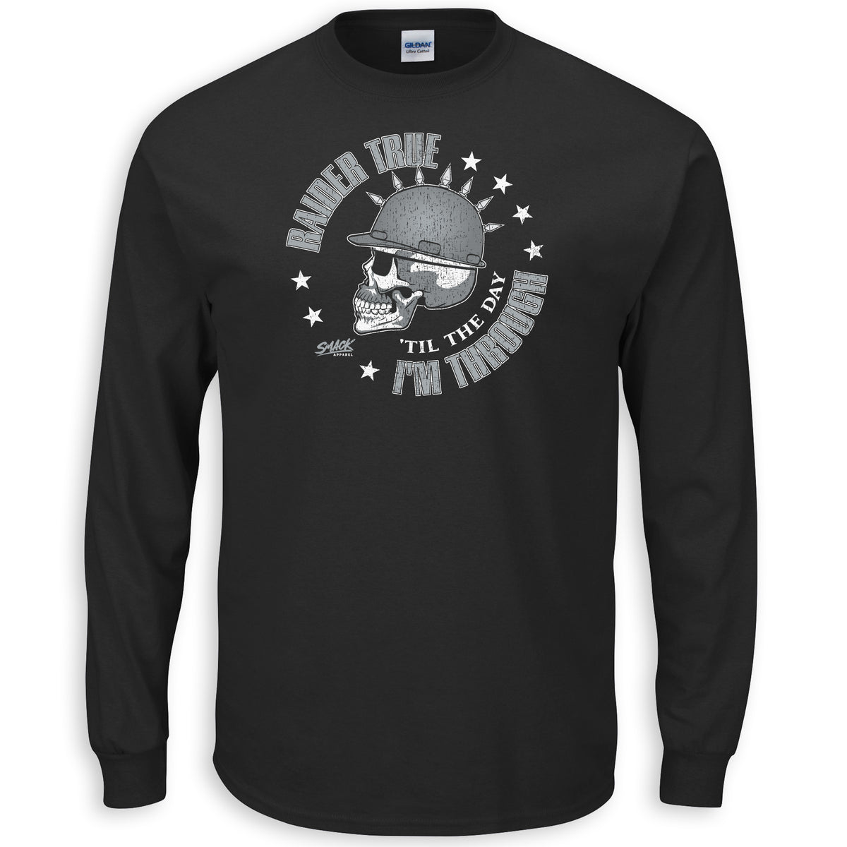 Raider True 'Til The Day I'm Through Shirt, Long Sleeve / 2XL / Black