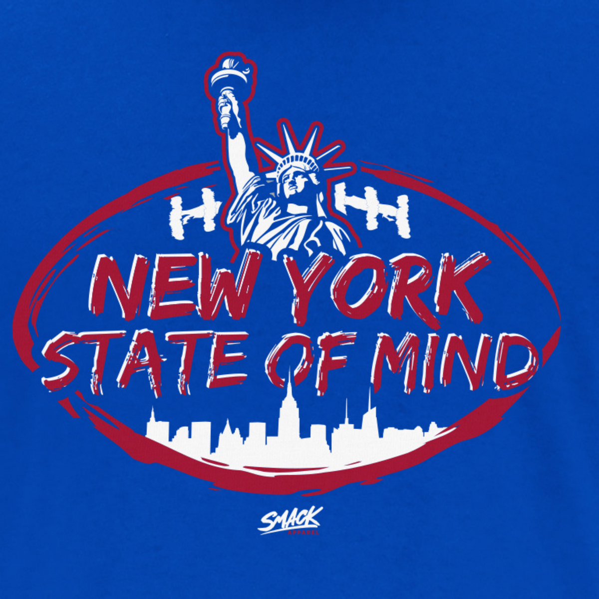 Smack Apparel New York State of Mind T-Shirt for New York Baseball Fans (NYM) Short Sleeve / 5XL / Royal