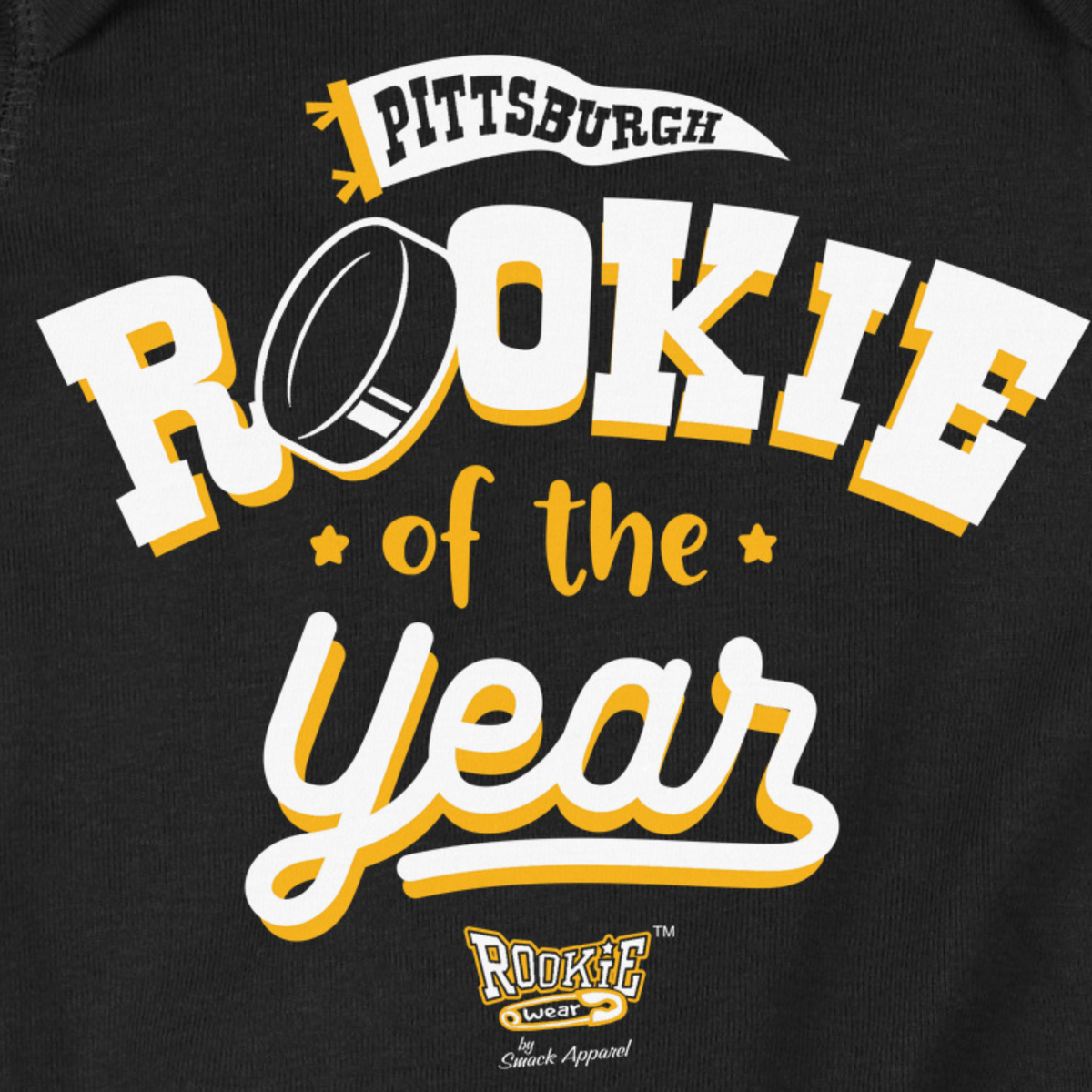 Rookie of The Year Baby Apparel for Pittsburgh Hockey Fans (NB-7T)