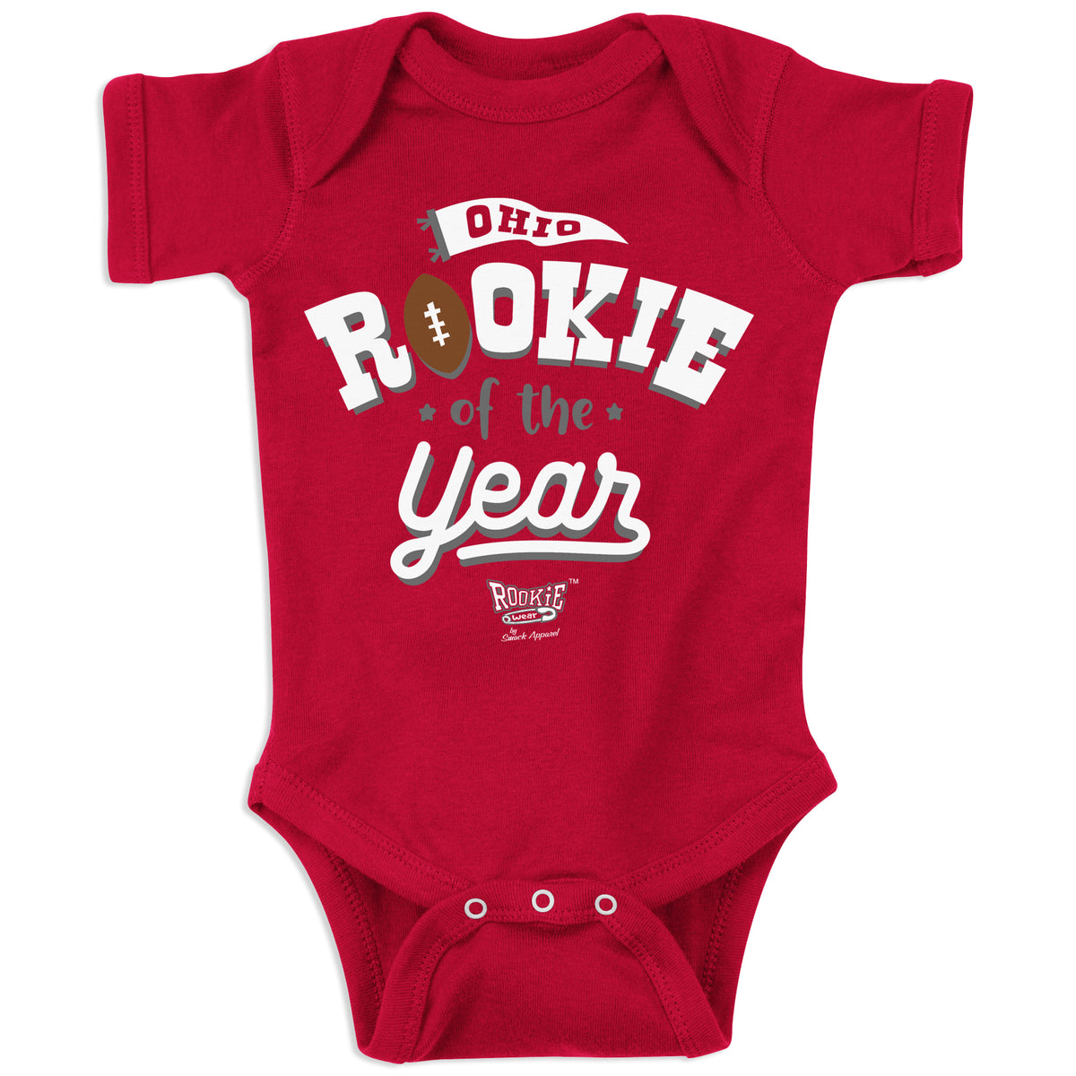 Rookie of The Year | Cleveland Pro Football Baby Bodysuits or Toddler Tees Orange / 12M