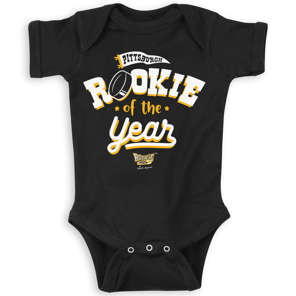 Rookie of The Year Baby Onesie and Toddler Tee for Pittsburgh Hockey Fans, 18M