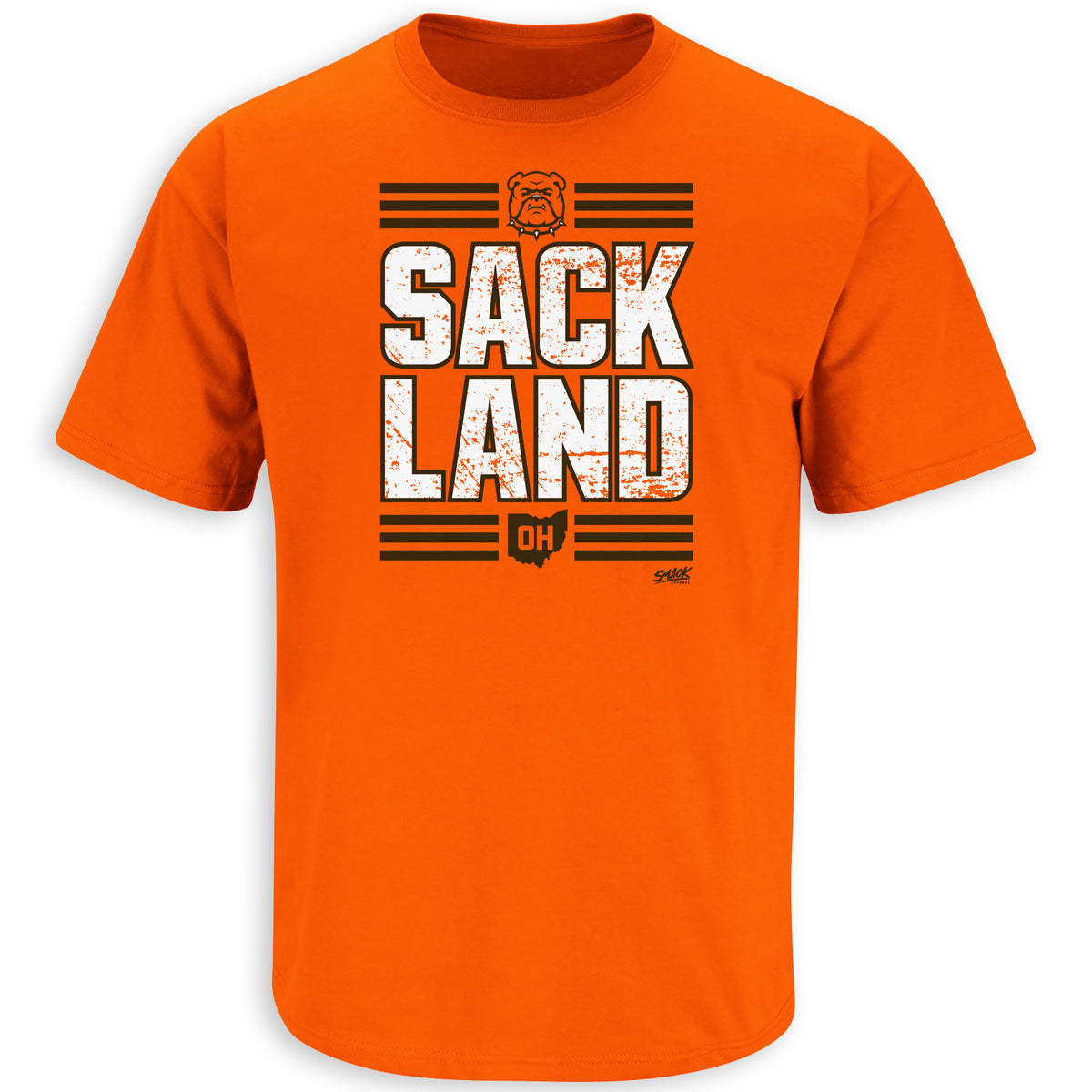 Smack Apparel Cleveland A Drinking Town with A Football Problem. Orange T-Shirt (Sm-5X) | Cleveland Footballs Fans, 2XL / Short Sleeve / Orange