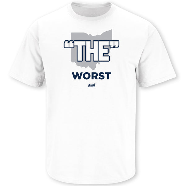 The Worst (Anti-Ohio State) Shirt for Michigan College Football Fans, Short Sleeve / Small / Navy