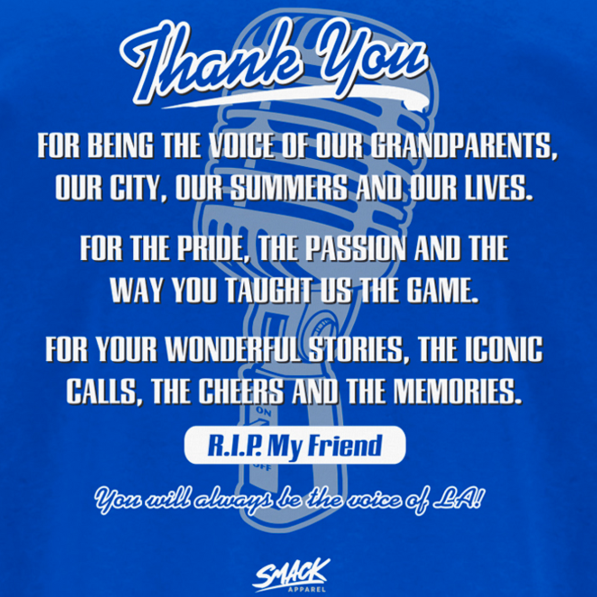 RIP Vin Scully Legendary Los Angeles Dodgers Sports Commentator 90s T-Shirt  - Wiseabe Apparels