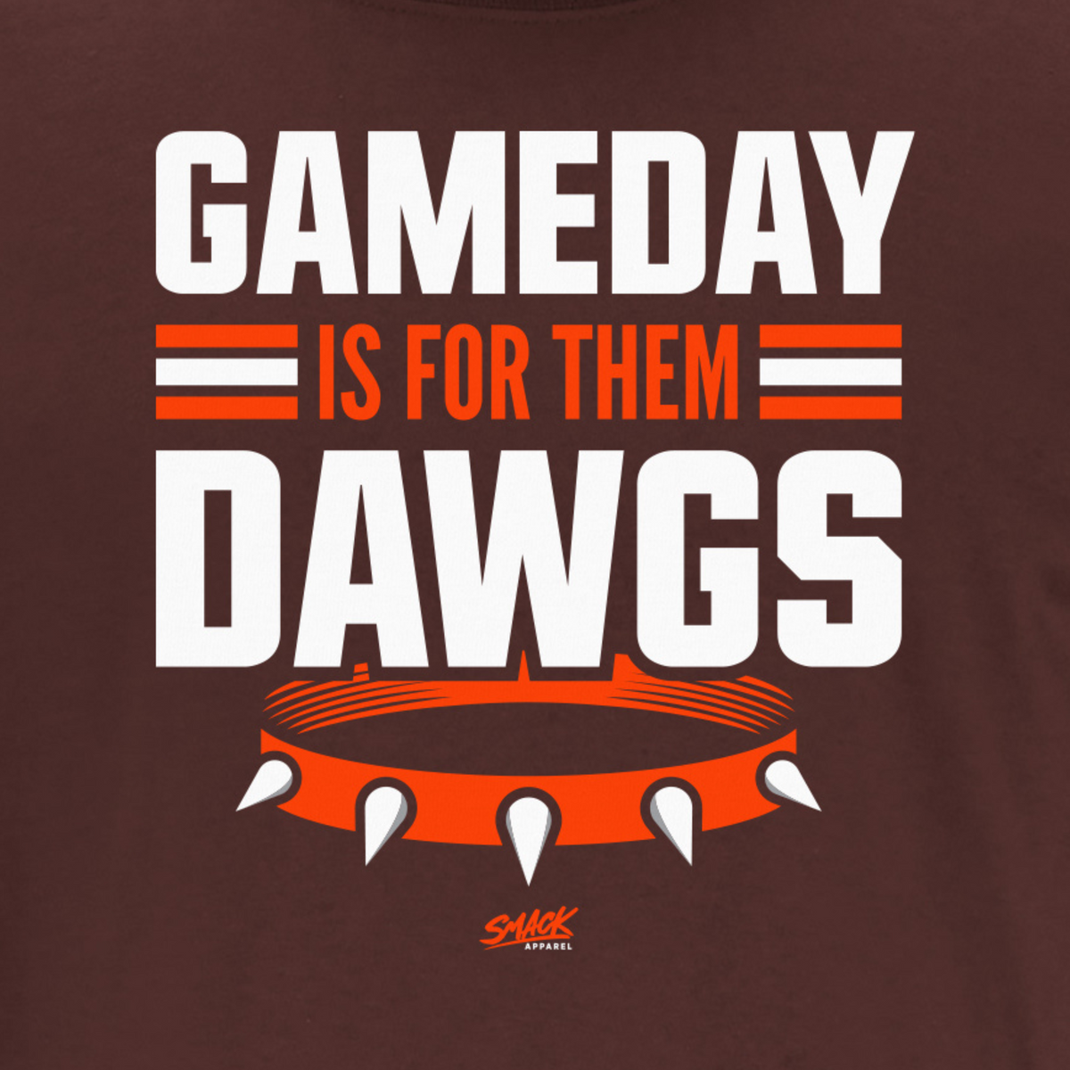 Smack Apparel Drink Up Woof Woof! Shirt | Cleveland Pro Football Apparel Medium / Short Sleeve / Brown