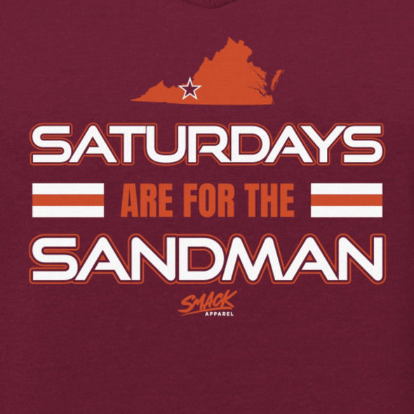 Saturdays are for the Sandman T-Shirt for Virginia Tech College Fans