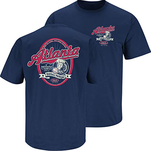 MLB Team Apparel Little Kids' Atlanta Braves Navy Logo T-Shirt