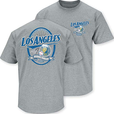 Smack Apparel L.A. Blue 'Til The Day I'm Through Shirt | Los Angeles Baseball Fans Long Sleeve / X-Large / Blue