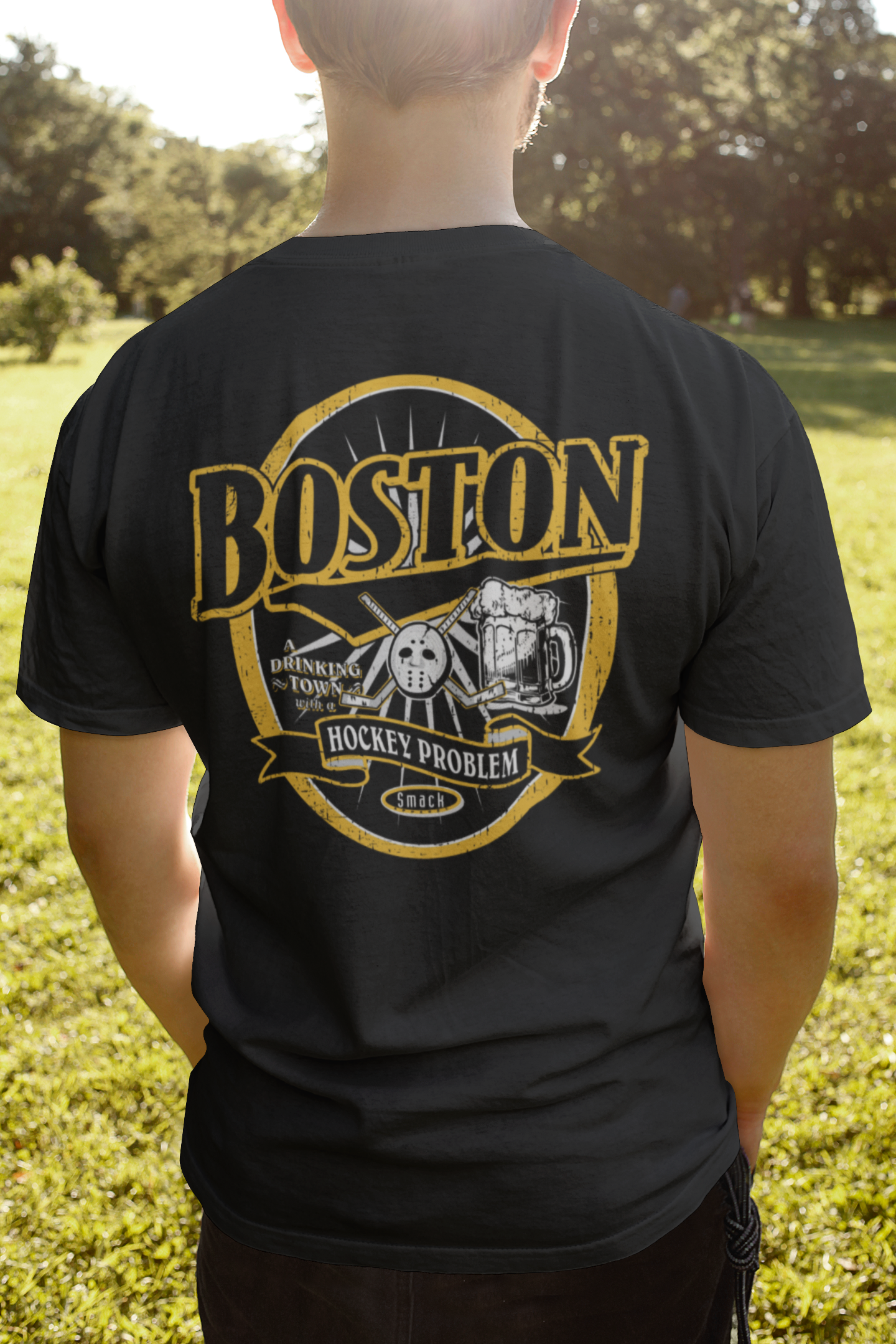 The Walking Bear Boston Hockey Long Sleeve T-Shirt – 617Apparel