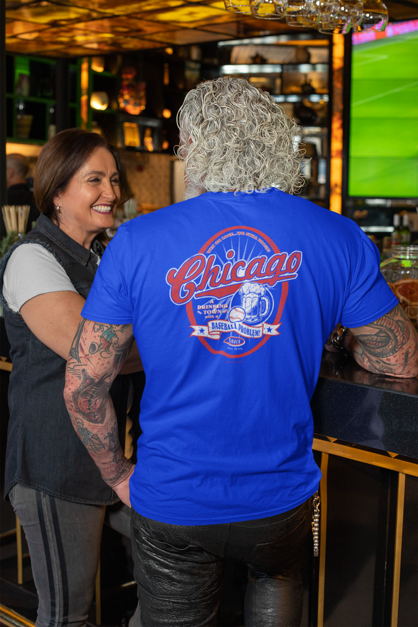 Smack Apparel Atlanta Baseball Fans | A Drinking Town with A Baseball Problem Shirt 3XL / Short Sleeve / Navy