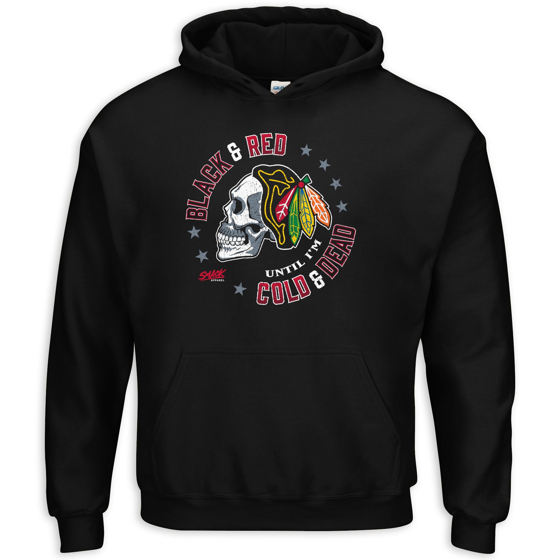Black & Red 'Til I'm Cold & Dead | Chicago Pro Hockey Fan Apparel ...