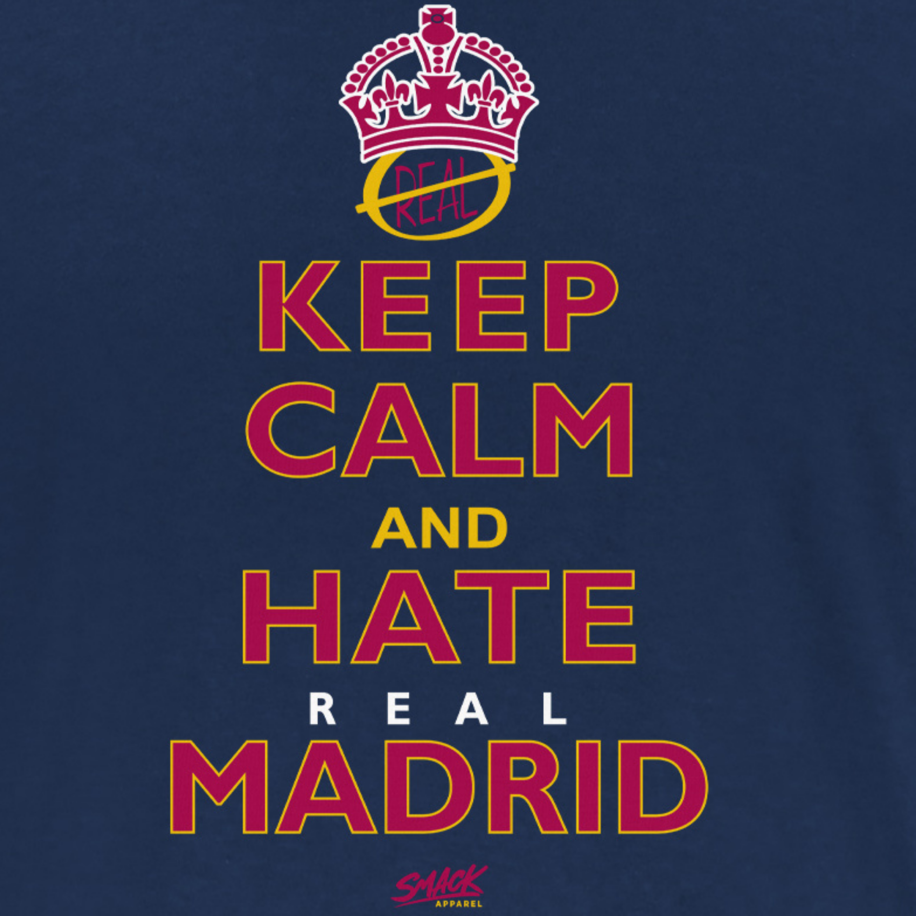 Smack Apparel Keep Calm and Hate Tottenham Shirt for Arsenal Fans Short Sleeve / Small / Red