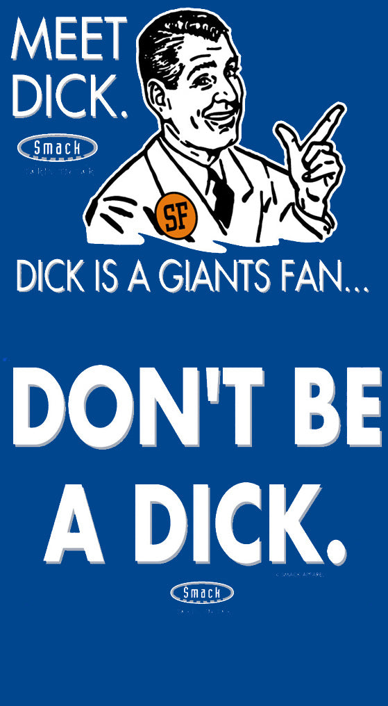 Smack Apparel Cleveland Baseball Fans. Don't Be A Dick (Anti-Yankees) Shirt Long Sleeve / 4XL / Red